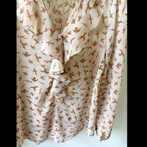 MOVING SALE! Zara Basic sheer swallow blouse